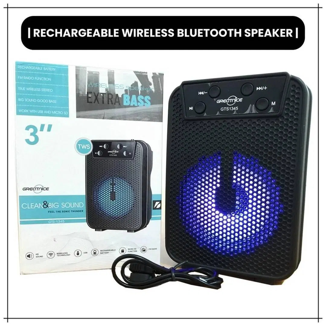 Powerful Bluetooth Speaker with Long-Lasting Battery - GTS 1345 3 Inches