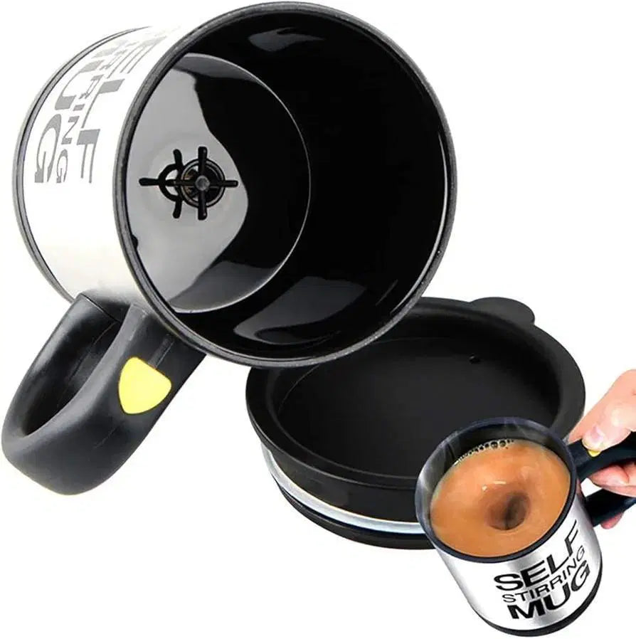 Self Stirring Mug - 1 Pc | Effortlessly Mix Your Drinks with Stainless Steel Innovation